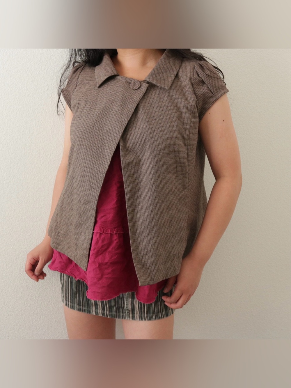 Mossimo twee style short sleeved blazer top